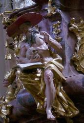 Szent Jeromos ábrázolás koponyával a tihanyi bencés apátsági templomban